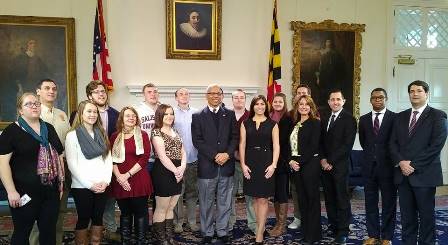 SU Students Meet Lt. Governor Boud Rutherford and Peter Franchot